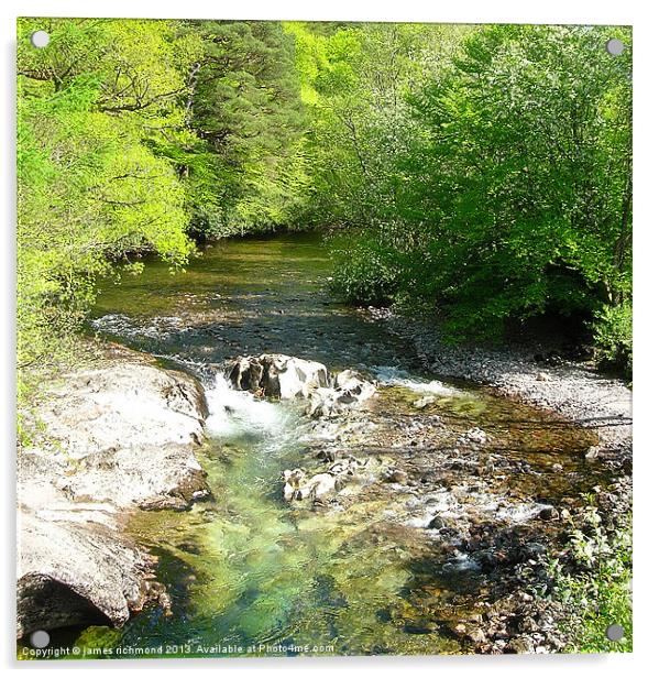The River Coe - Glen Coe Acrylic by james richmond