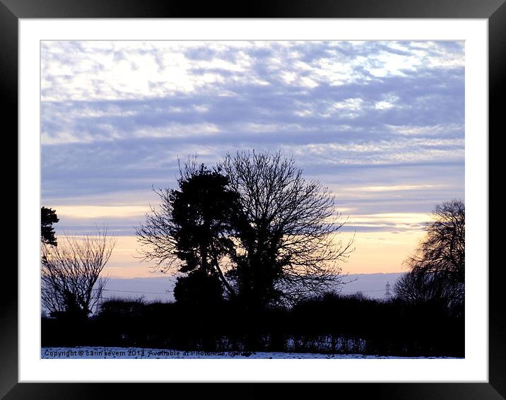 A winters evening Framed Mounted Print by carin severn