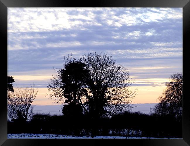 A winters evening Framed Print by carin severn