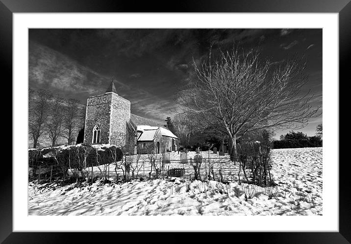 St Michael, Stratton St Michael Framed Mounted Print by Darren Burroughs