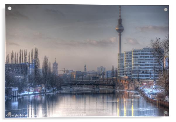 Four towers Berlin Acrylic by Nathan Wright