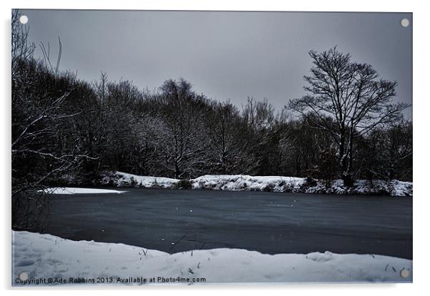 On Frozen Pond Acrylic by Ade Robbins