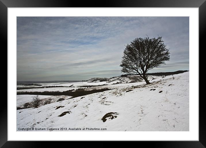 Winter in the Chilterns Framed Mounted Print by Graham Custance