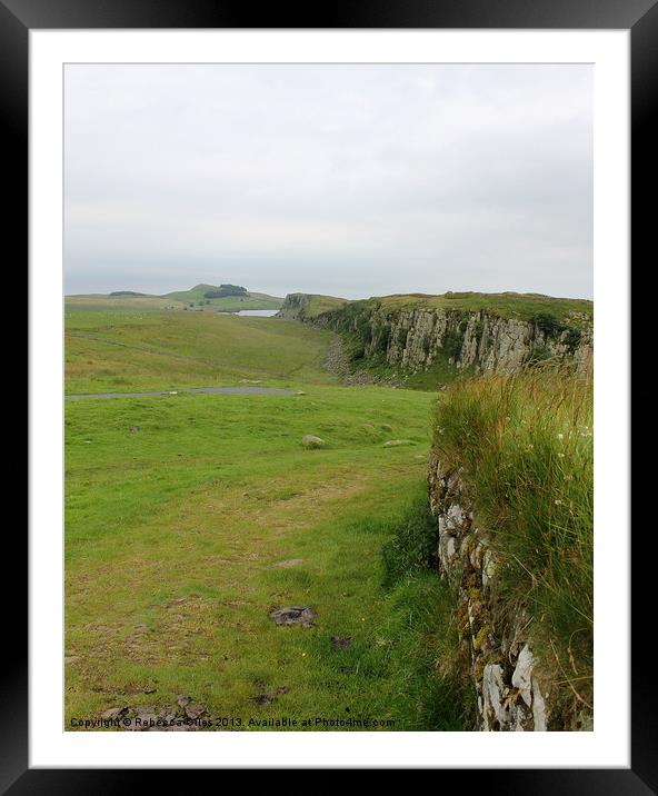 Hadrians Wall Framed Mounted Print by Rebecca Giles