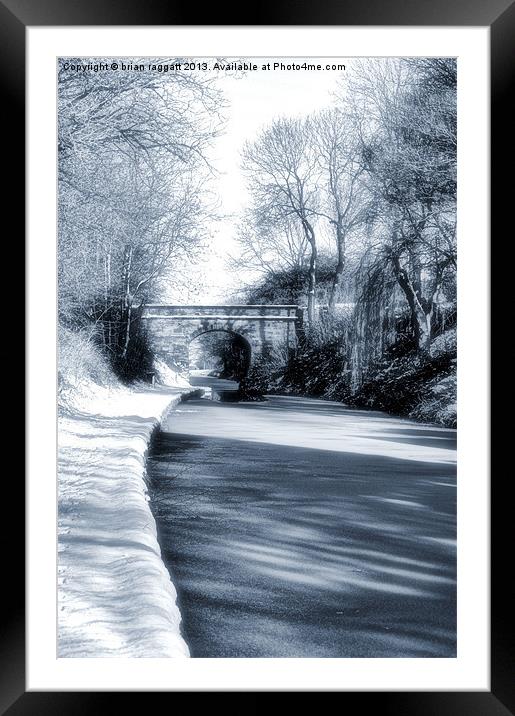 Frozen Canal Framed Mounted Print by Brian  Raggatt