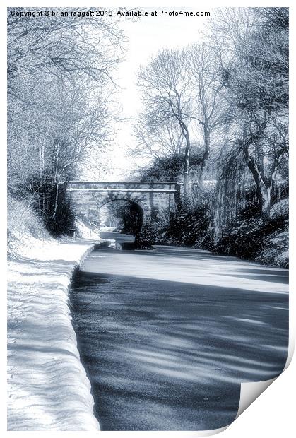 Frozen Canal Print by Brian  Raggatt