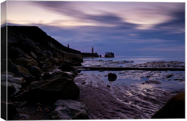 Whitby on the Horizon Canvas Print by ian staves
