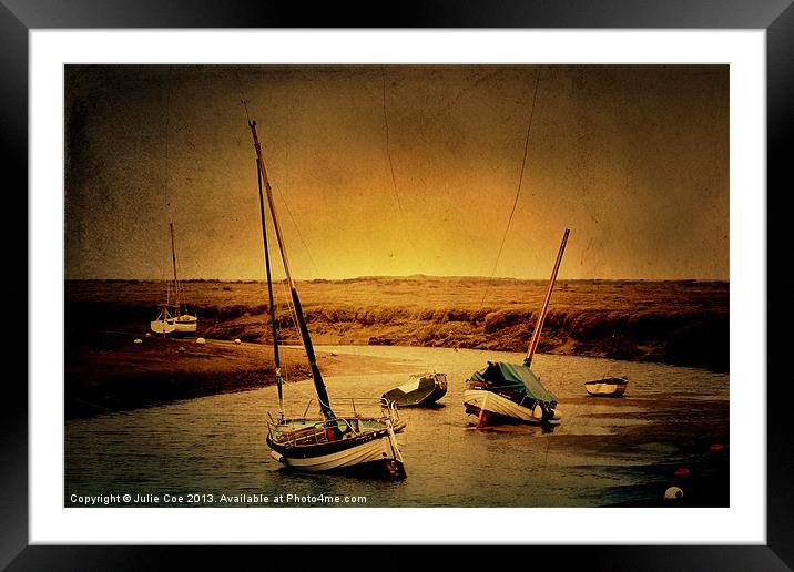 Blakeney Boats 2 Framed Mounted Print by Julie Coe
