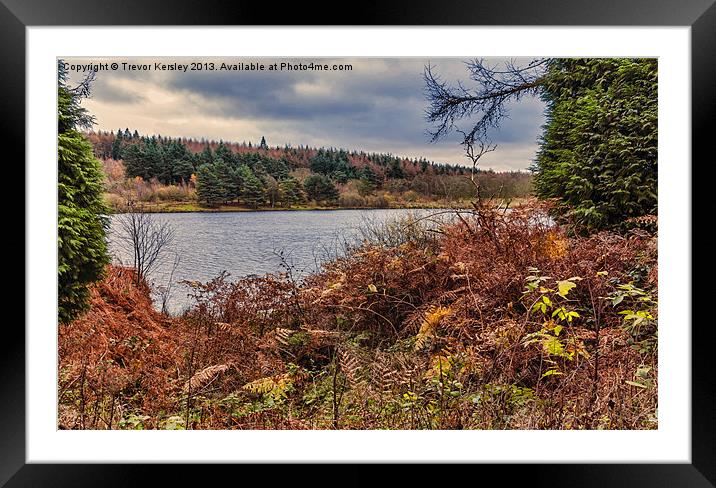 Cod Beck Reservoir Framed Mounted Print by Trevor Kersley RIP