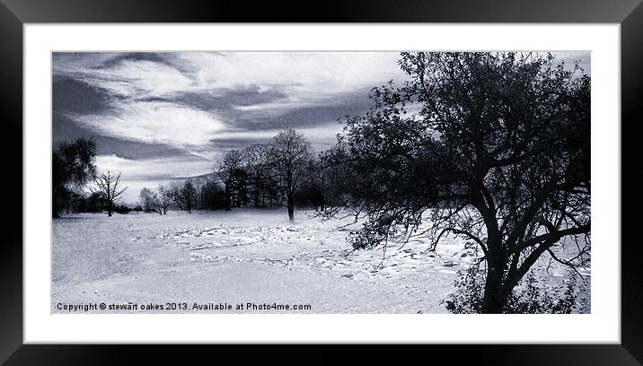 Winter wonderland - up close Framed Mounted Print by stewart oakes
