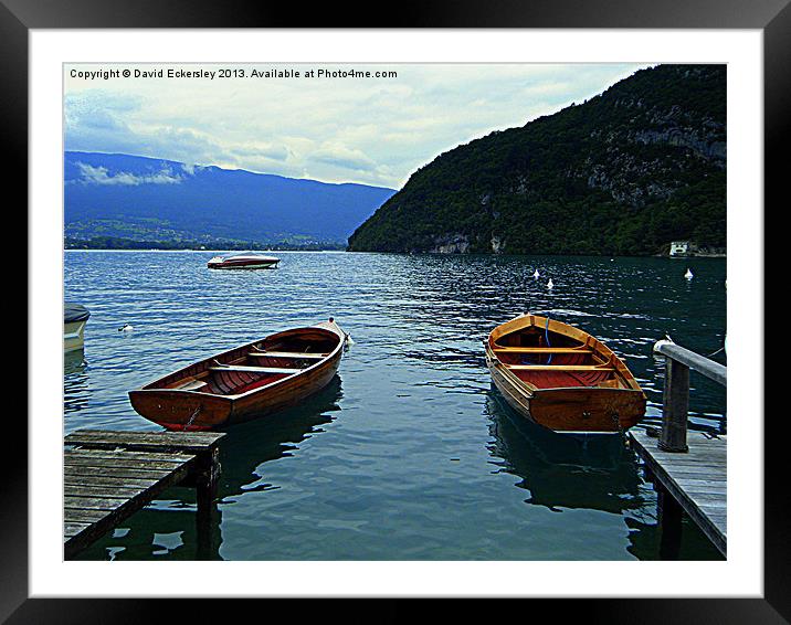 Beyond the Boat Framed Mounted Print by David Eckersley