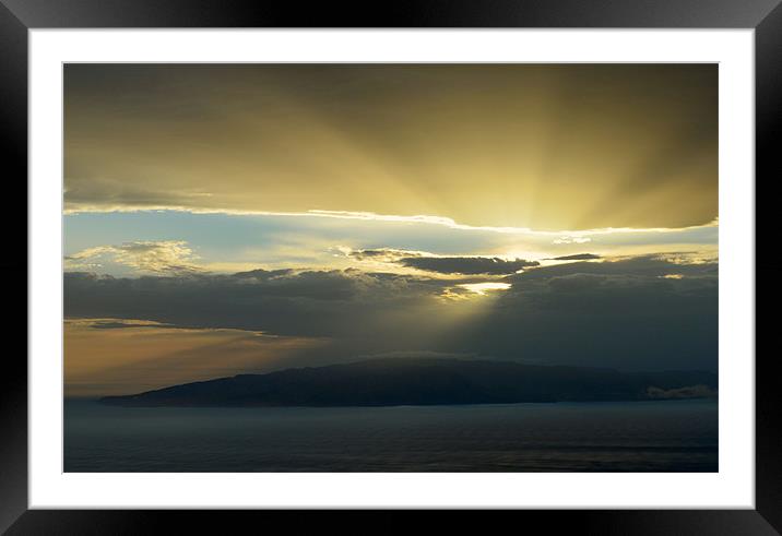 La Gomera Sunset Framed Mounted Print by Tenerife Memoriez