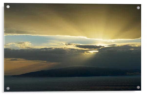 La Gomera Sunset Acrylic by Tenerife Memoriez