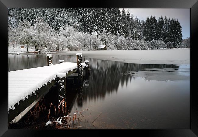 Loch Ard Winter Scene Framed Print by Grant Glendinning