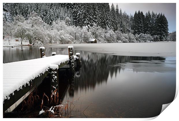Loch Ard Winter Scene Print by Grant Glendinning