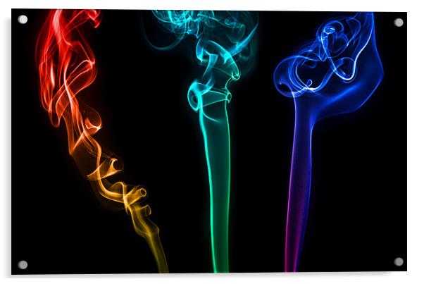 Coloured smoke Acrylic by Sam Burton