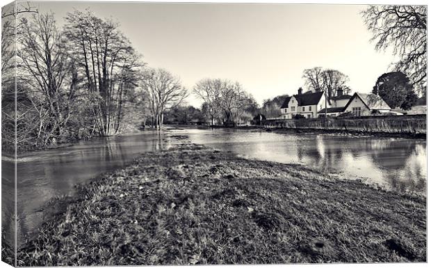 Flooding At Starston Canvas Print by Darren Burroughs