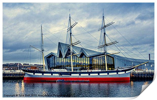 The Tall Ship at Glasgows Riverside Museum (2) Print by Tylie Duff Photo Art