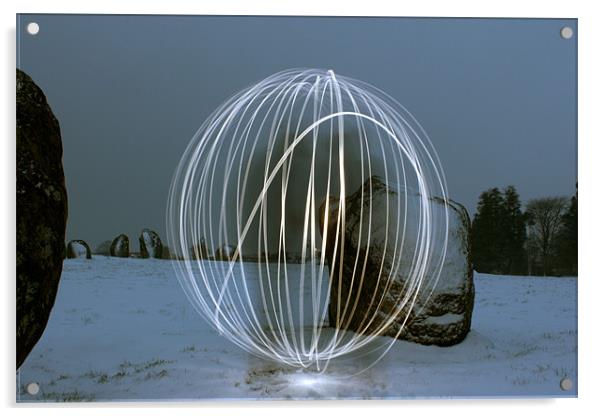 Lights and stones Acrylic by Gavin Wilson