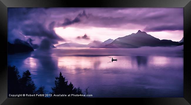 Howe Sound Sunset Framed Print by Robert Pettitt