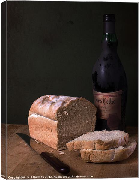Bread & Wine Canvas Print by Paul Holman Photography