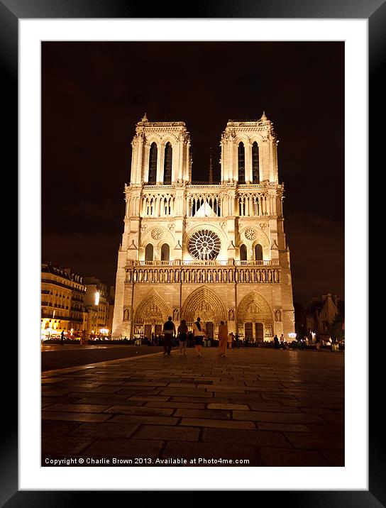 Cathedral Notre Dame de Paris Framed Mounted Print by Ankor Light