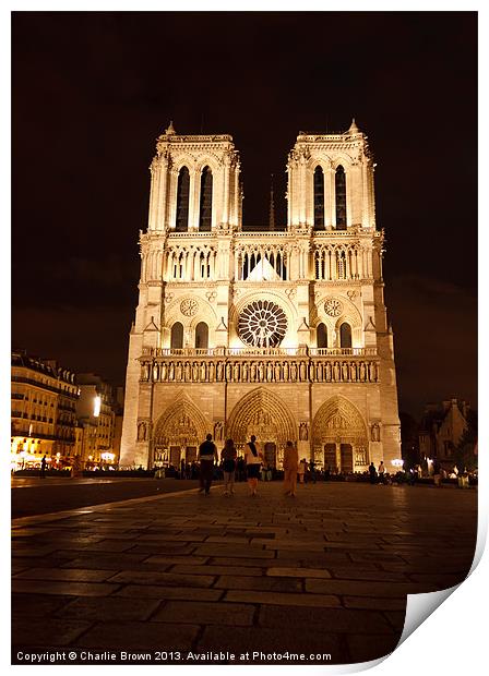 Cathedral Notre Dame de Paris Print by Ankor Light