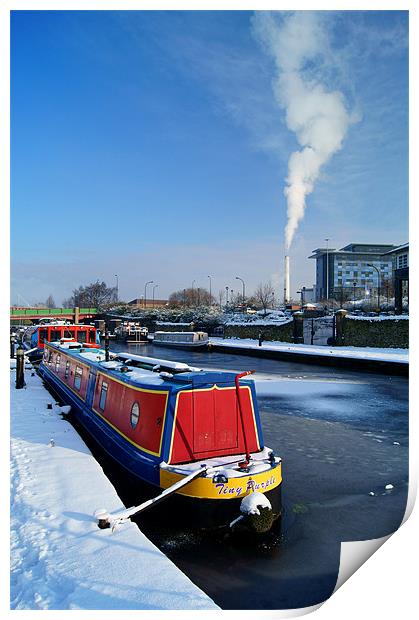 Sheffield Canal at Victoria Quays Print by Darren Galpin