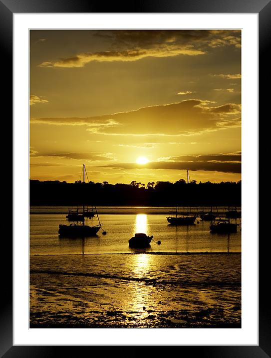 Sunset at Ramsholt Framed Mounted Print by Nigel Jones