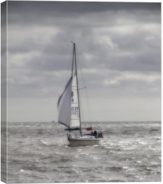 Yacht at Sea Canvas Print by Nigel Jones
