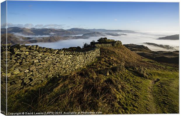 Great Langdale Valley - Cumbria Canvas Print by David Lewins (LRPS)