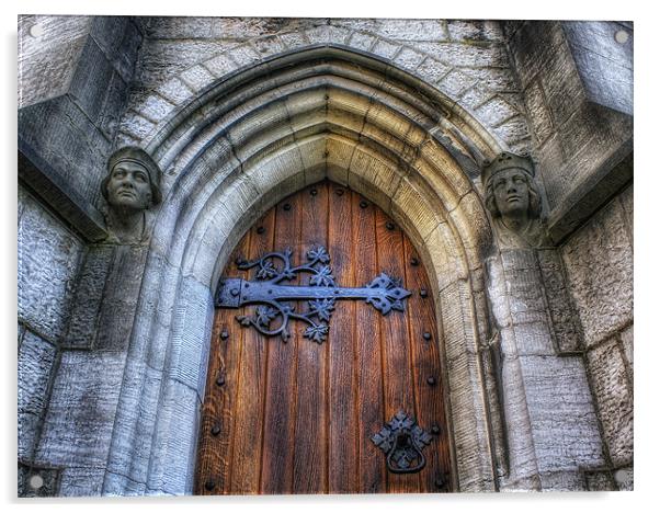 Church Door - St Marys Acrylic by Ian Mitchell