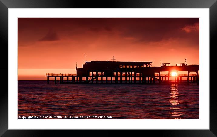 Pier Sunrise Framed Mounted Print by Vinicios de Moura