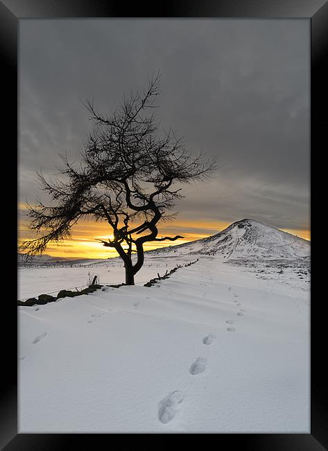  Roseberry Topping, Winter Sunset, Teesside Framed Print by Greg Marshall