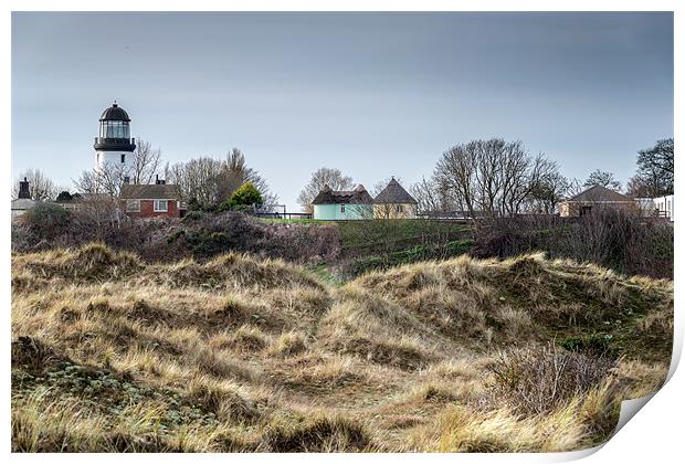 Lighthouse at Winterton Print by Stephen Mole