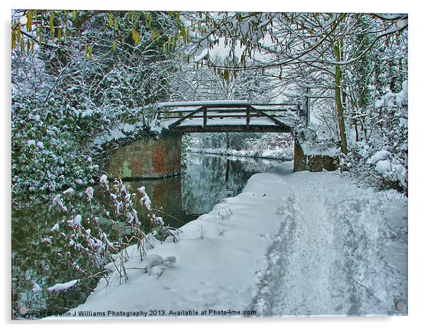 Murray`s Bridge Looking North Acrylic by Colin Williams Photography