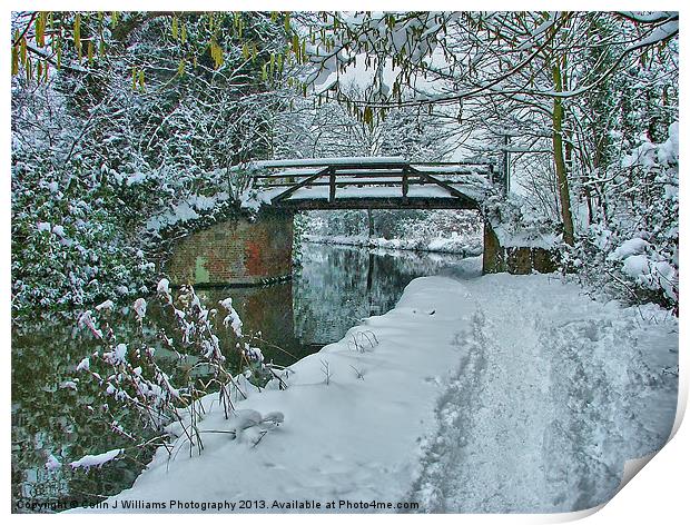 Murray`s Bridge Looking North Print by Colin Williams Photography