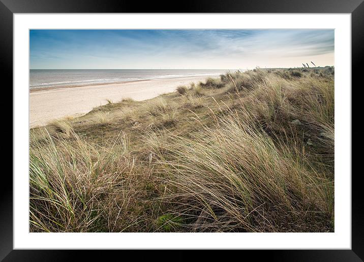 Winterton Cliffs and Beach Framed Mounted Print by Stephen Mole