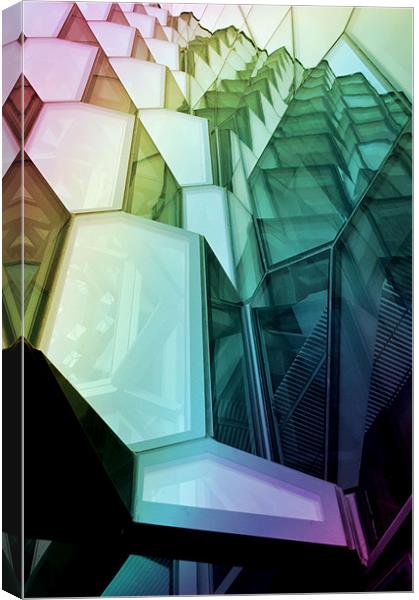 Harpa Building Canvas Print by Michael Thompson