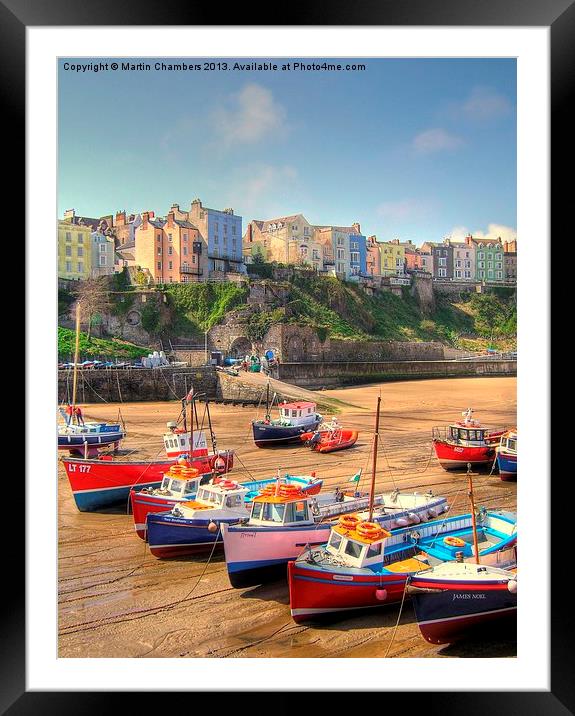 Fishing Boats, Tenby Framed Mounted Print by Martin Chambers