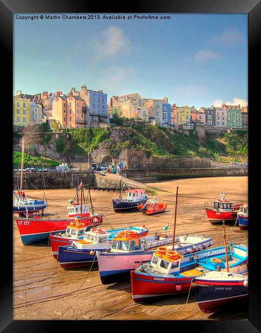 Fishing Boats, Tenby Framed Print by Martin Chambers