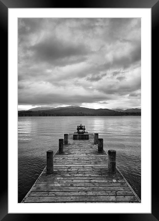 Wooden Jetty at Windermere Framed Mounted Print by Sandi-Cockayne ADPS