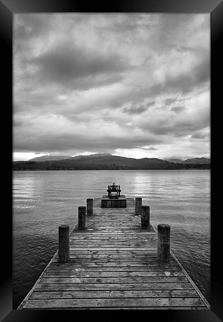 Wooden Jetty at Windermere Framed Print by Sandi-Cockayne ADPS