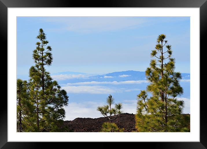 La Gomera Peak Framed Mounted Print by Tenerife Memoriez