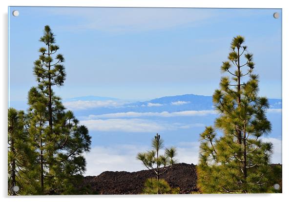 La Gomera Peak Acrylic by Tenerife Memoriez