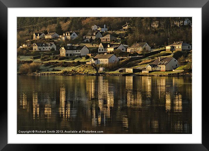 A reflection from first sunlight Framed Mounted Print by Richard Smith
