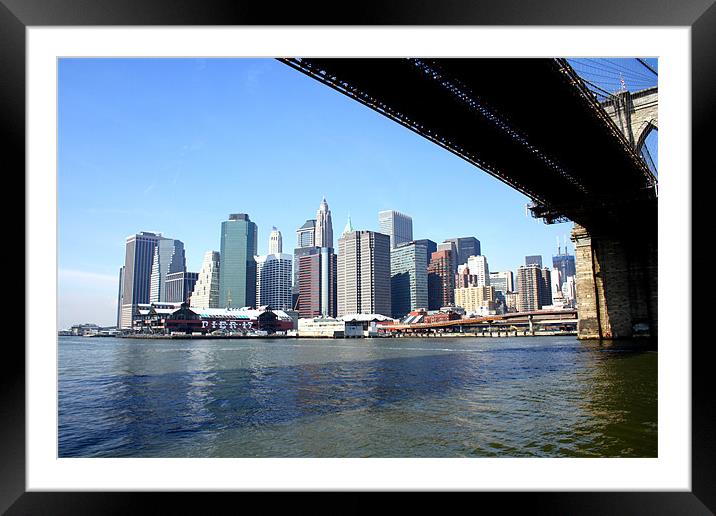 New York from Brooklyn Framed Mounted Print by Megan Winder