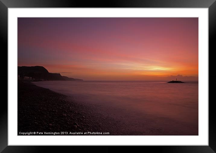 Winter coastal sunrise Framed Mounted Print by Pete Hemington