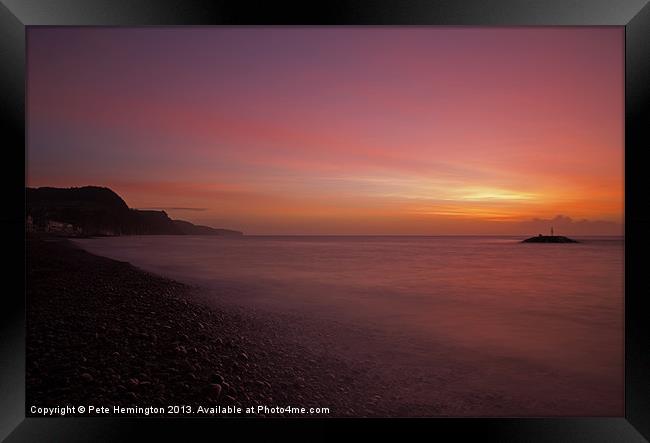 Winter coastal sunrise Framed Print by Pete Hemington
