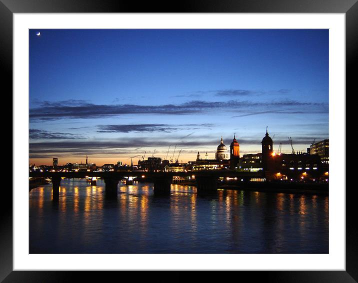 London Sunset Scene  Framed Mounted Print by Harry Ward